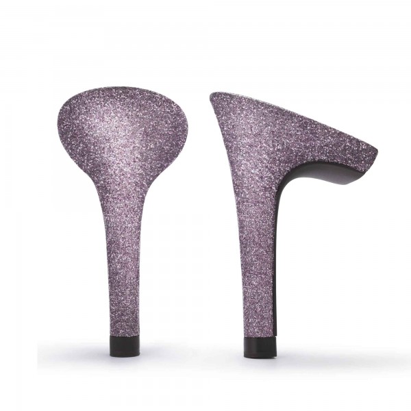 Stiletto 10cm Violette Glitter